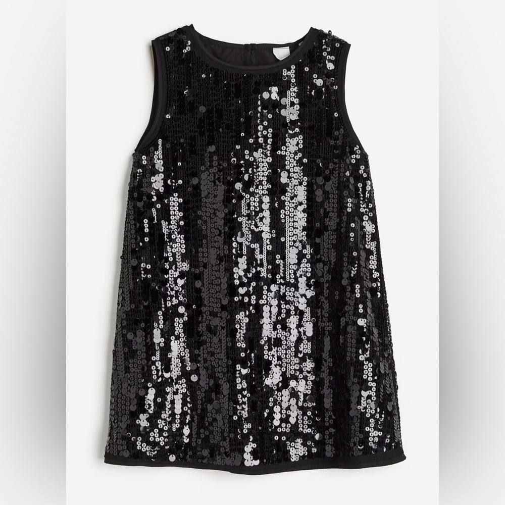 H&M Black and Silver Sequin Kids Dress